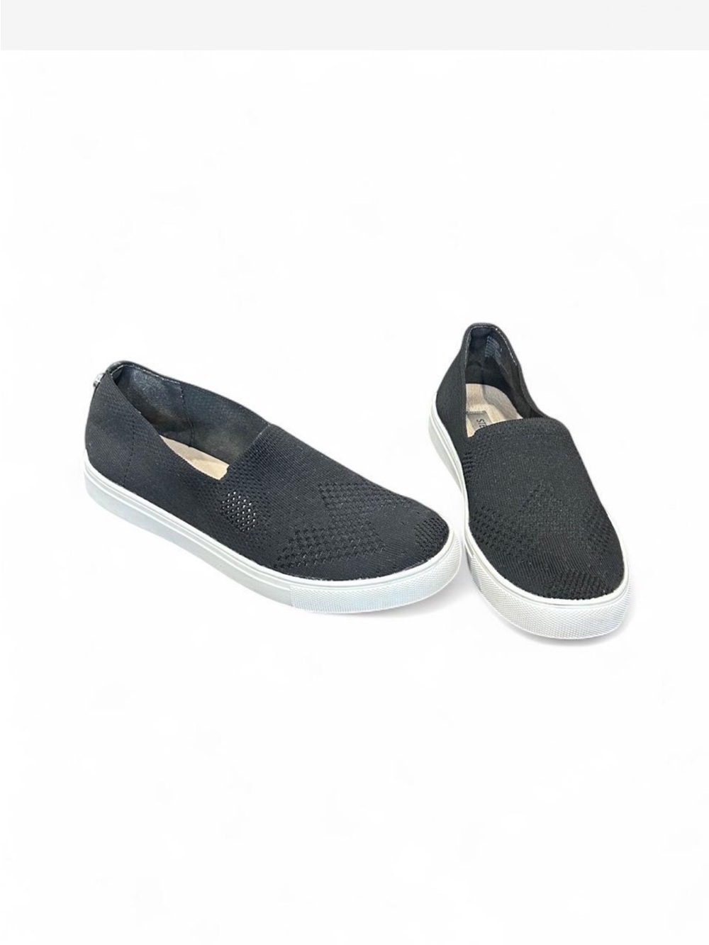 Steve Madden Women’s Size 8 Black Knit Slip-On Sneakers Casual Shoes